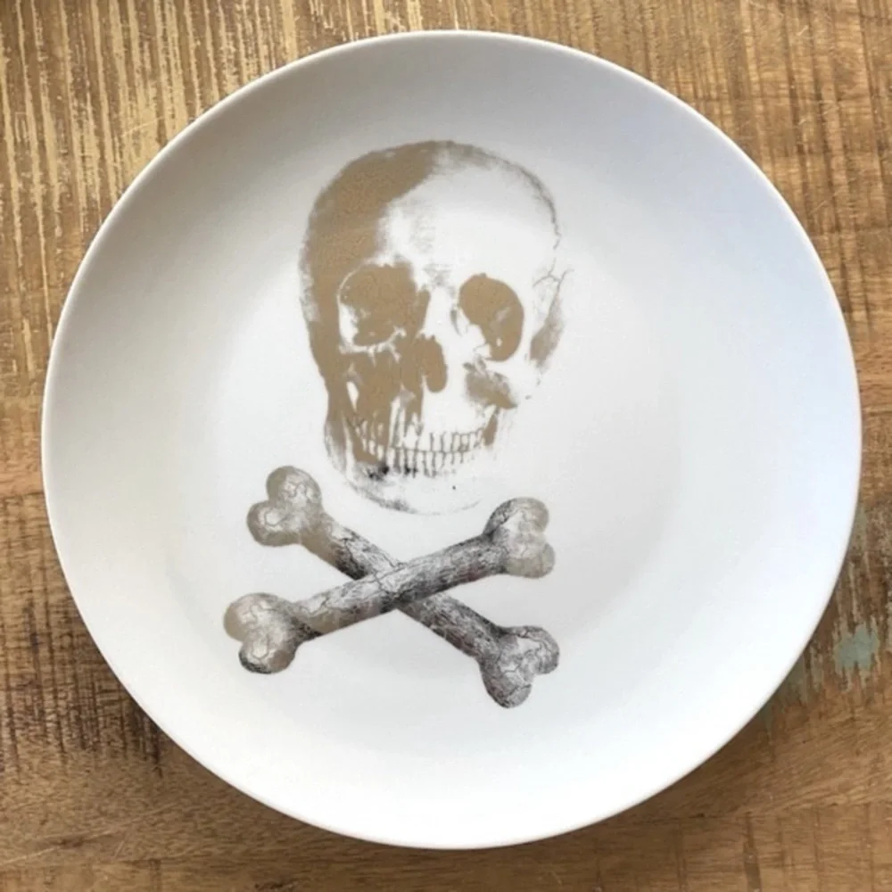 Z Gallerie Single SKULL Crossbones Plate